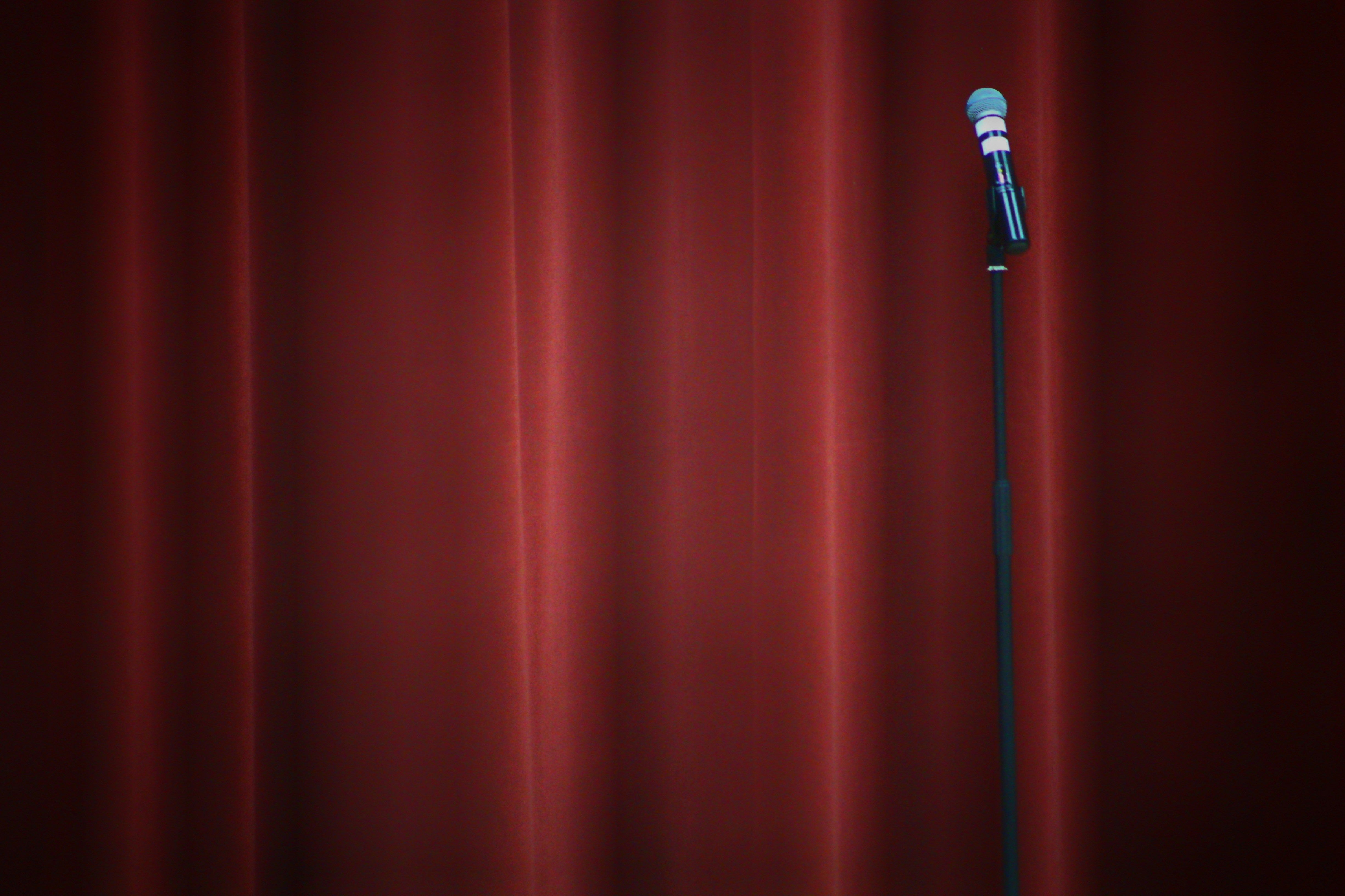 Image of microphone on a stage